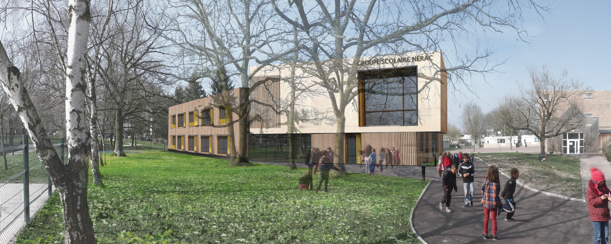 Centre périscolaire de Boussy : vue extérieure du projet